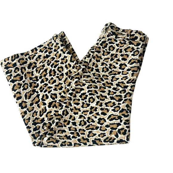 Maeve The Colette Leopard Cropped Wide Leg Culottes Pants Size 27 Small US 4 - Picture 5 of 13
